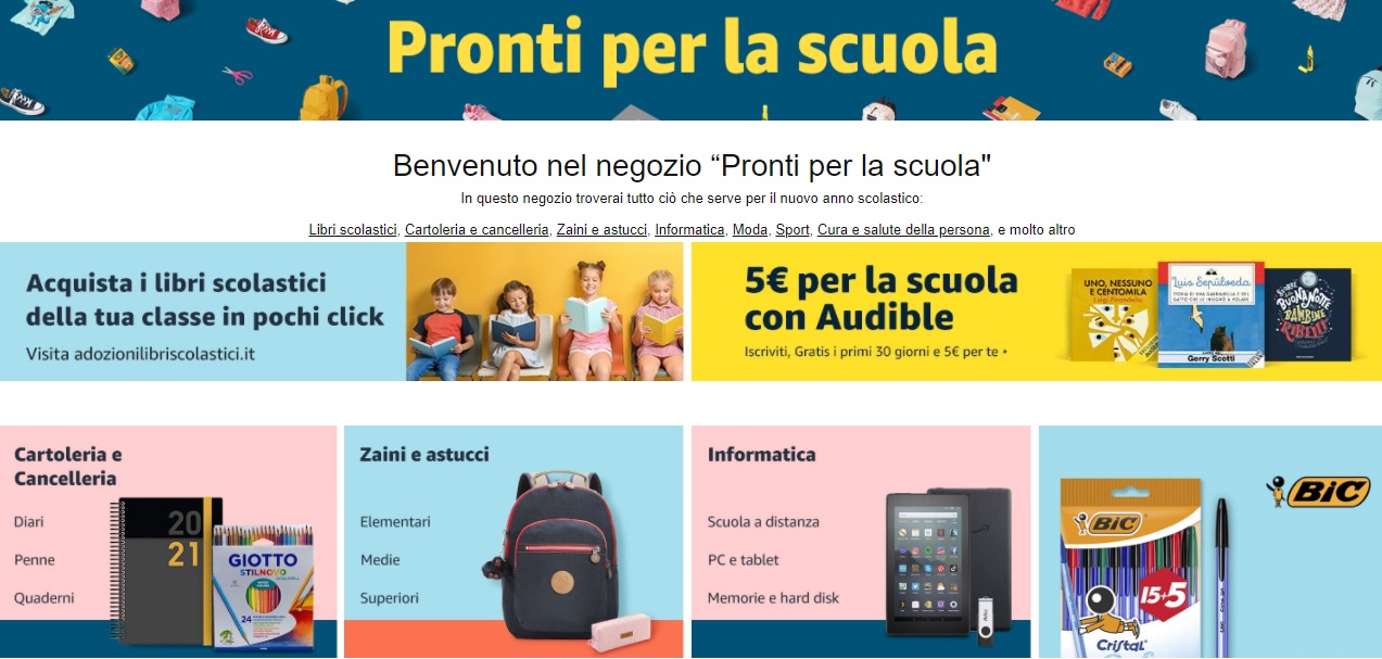 Consigli24 Back To School Amazon, in un click tutti i libri
